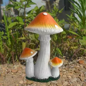 Имитация гриба Статуя Садовая смола Грибной орнамент Сказочные садовые аксессуары Гриб для A