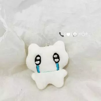 Имитация грустной кошки кукла брелок расстроенный переодевание животное брелок наушники кошка кулон работа earphone cat