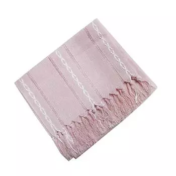 Имитация хлопка и льна, кисточка, флаг для стола, простой однотонный, праздничный, вечеринка, украшение для обеденного стола, длинная скатерть роза розовый