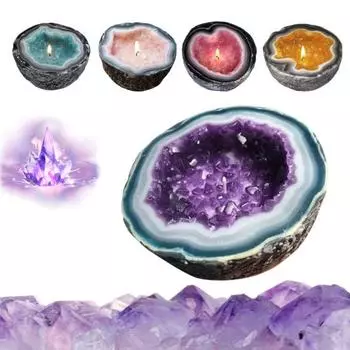 Имитация хрустальной чаши для свечей из смолы для домашнего рабочего стола, украшение для стола, центральный элемент для ароматерапии, держатель для спальни, гостиной темно-оранжевого