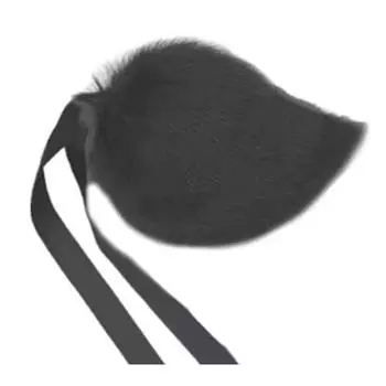 Имитация искусственного меха Плюшевый кроличий хвостик Мягкий плюшевый Милый кроличий хвостик Твердый Имитация Хвост животного Женский чёрный