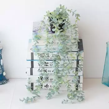 Имитация искусственной зелени, настенное украшение для дома и сада, растения из ротанга, виноградные лозы, зеленые листья