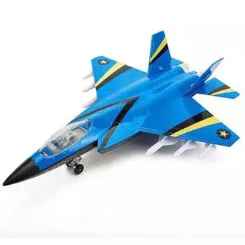 Имитация истребителя из сплава J-31, авиационная оптика, модель китайского детского военного самолета, дартс, игрушки Size:22.7*17.6*6.5cm синий