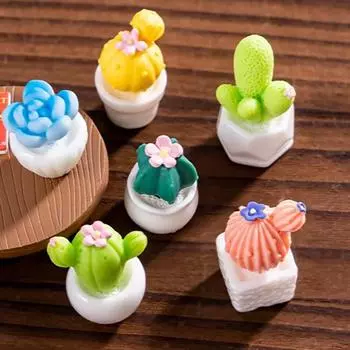 Имитация кактуса Миниатюрные растения Пейзаж Миниатюрные фигурки Украшения для дома Украшения для кукольного дома своими руками Украшения для автомобиля Подарки A9