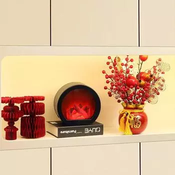 Имитация камина, украшение для дома, поделки, подсвечник, подвесное украшение, имитация украшения, светодиодная лампа с пламенем из угля и ветром, украшение 5