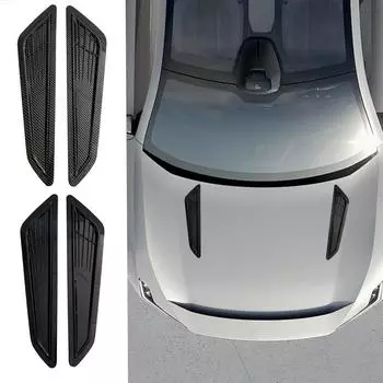 Имитация капота автомобиля Декоративный воздухозаборник Легкий капотный ковш Крышка вентиляционных отверстий капота Крышка воздухозаборника для автомобиля чёрный