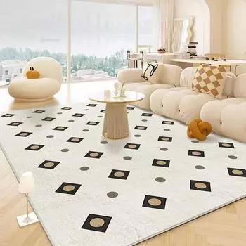 Имитация кашемира, ковер для гостиной, утолщенный, Wabi-Sabi, покрывало для журнального столика, простой кремовый коврик для спальни большой площади 40 * 60cm [Thickened imitation cashmere]