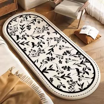 Имитация кашемира, небольшое ароматное одеяло, легкая роскошная ретро-овальная плюшевая нескользящая подушка для гостиной, диван, длинный ковер 600MMx1600MM