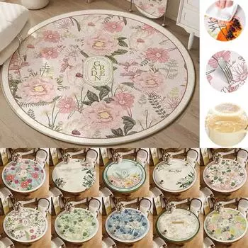 Имитация кашемира силиконовый ковер водонепроницаемый маслостойкий спальня круглая кровать одеяло легкий роскошный продвинутый домашний утолщенный коврик для ног 40cm