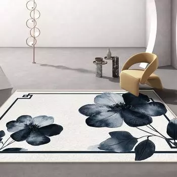 Имитация кашемира Wabi-Sabi Light Luxury Толстый журнальный столик Покрывало Ins Кремовый стиль Современный простой диван Напольный коврик Ковер Гостиная 40 * 60Cm crystal velvet