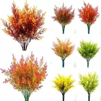 Имитация кедра Рождественский комплект разноцветный осенний домашний гостиный свадебный декор искусственный цветок красный