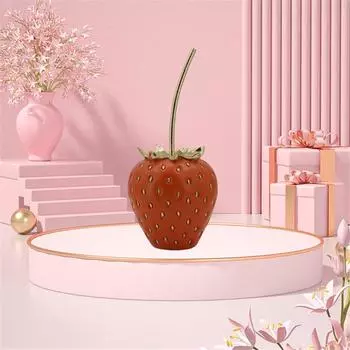 Имитация клубники Фрукты Дисплей Смолы Поделки Золотая клубника Фигурка Декоративные фигурки Украшения для дома Аксессуары