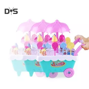 Имитация конфеты леденец мороженое пластиковая тележка дети девочки игрушка