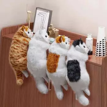 Имитация кошачьего украшения из искусственного меха, плюшевая игрушка в виде кошечки, пушистый кошачий орнамент, чучело