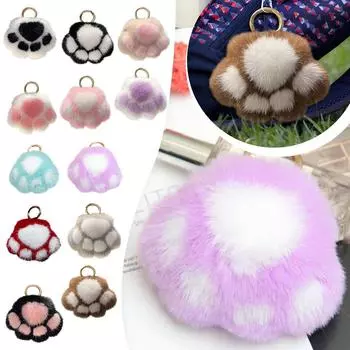 Имитация кошки плюшевая подвеска сумка украшения милый маленький автомобиль брелок аксессуары подарок на день рождения One Size