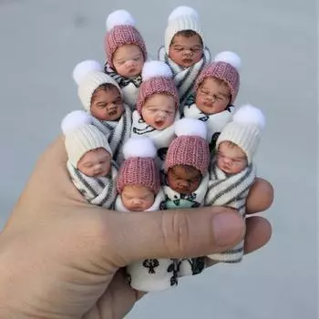 Имитация куклы из ПВХ, украшения для дома, спящий ребенок, новорожденный в пеленании, домашняя кукла, игрушки 2/3/6/10 шт. 2pcs