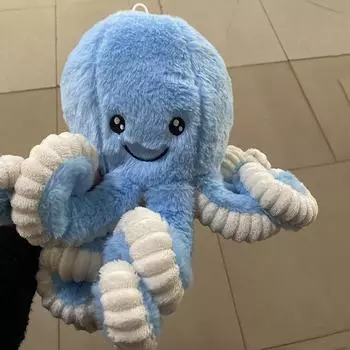 Имитация куклы-осьминога, цветная плюшевая игрушка, морская подводная лодка, существо, кальмар, игрушка для питомца со звуком, декоративные украшения, маленькие подарки, игрушка для питомца фиолетовый