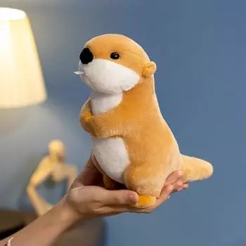 Имитация куклы сурка Бобра, плюшевая игрушка, кукла, большая тарелка, зуб Бобра, хомяк, детская подушка для сна 22cm