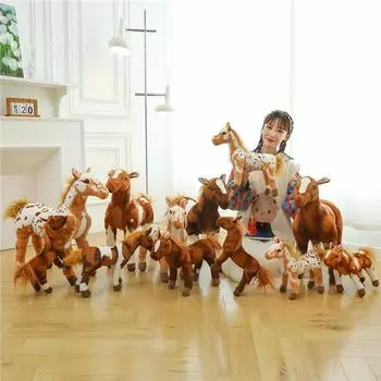 Имитация куклы-талисмана пони, плюшевая игрушка-кукла, украшение для дома, подарок на день рождения 30*10*30 0.17kg