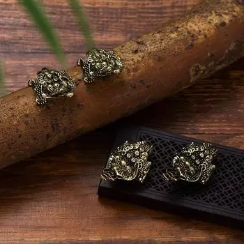 Имитация латуни трехфутовая жаба фэн-шуй брелок для ключей с подвеской аксессуары