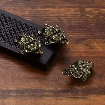 Имитация латуни трехфутовая жаба фэн-шуй брелок для ключей с подвеской аксессуары