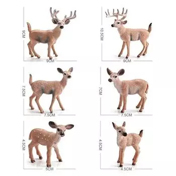 Имитация лесного животного, белохвостый олень, статическое рождественское украшение в виде палевого животного, аксессуары для дома, украшение для гостиной 03