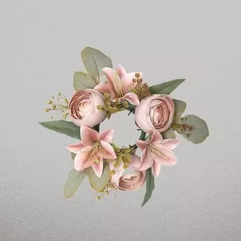 Имитация Лилии Венок Украшение Разные Цвета Сделай Сам Искусственный Венок из Роз Шар Кольцо для Свечи Декоративные Аксессуары Украшение для Дома