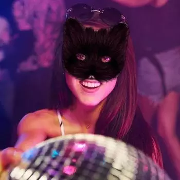 Имитация лисы маска для взрослых Хэллоуин вечеринка косплей маска покрывает лицо пушистый хороший детализированный клуб карнавалы таинственный маскарад защитная маска чёрный