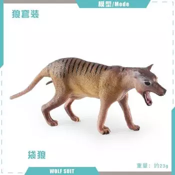Имитация лугового животного Модель волка Детская наука и образование Гривистый волк Бразильский тилацин Настольное украшение Статическая фигурка