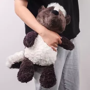 Имитация медоеда Кукла Большой Хвост Плюшевая Игрушка Лесное Животное Детский Подарок purple 28cm