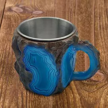 Имитация минерального хрусталя кофейная чашка кофейная чашка из смолы прозрачная кофейная чашка элегантные минеральные хрустальные кофейные кружки рождественские подарки зелёный