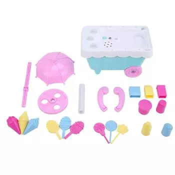 Имитация мини-игрушки тележка для супермаркета конфеты мороженое тележка набор со светом