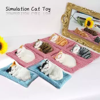 Имитация мини-кошки, тканевая подкладка, плюшевые кошки, подарки на день рождения для детей, креативные имитационные украшения, товары для украшения камина