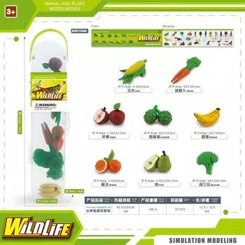 Имитация Мини Птица Растение Насекомое Овощ Фрукт Модель Игрушка Настольное Статичное Украшение Набор для Хранения