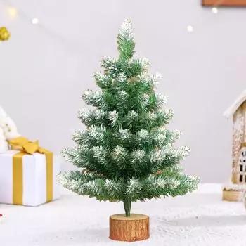 Имитация мини-рождественской елки 45 см Маленькая искусственная рождественская елка с подвесками гирляндами зелёный