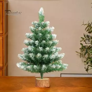 Имитация мини-рождественской елки 45 см Маленькая искусственная рождественская елка с подвесками гирляндами настольное праздничное украшение для домашней вечеринки зелёный