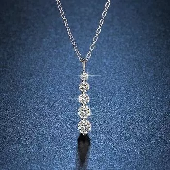 Имитация моцареллы бриллианты прямой ряд бриллиантов ожерелье темперамент изысканная девушка ключица цепочка ниша универсальный предмет украшения