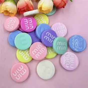 Имитация молочных таблеток, акриловые бусины, материалы ручной работы, 21 мм, детские украшения для сережек, однотонные, 20 шт./пакет, ожерелья, буквы M, маркировка ювелирных изделий светло-зеленый