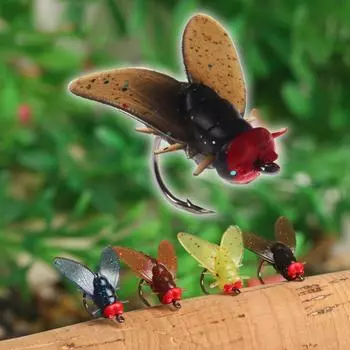 Имитация мушки с крючком, мягкая наживка, траектория микрообъектов, искусственная наживка для подводной рыбалки с добавлением аттрактанта