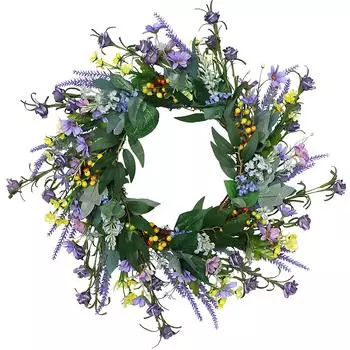 Имитация небольшой гирлянды из полевых цветов в американском стиле, свадебное пасторальное украшение для дома, подвесная дверь в саду