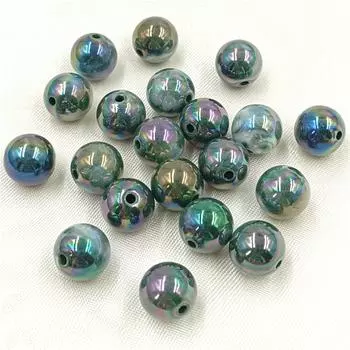 Имитация Нефрита Круглые Бусины AB Фантомный Цвет Шпилька Материал Ожерелье Браслет Мода Кулон Изготовление Ювелирных Изделий DIY Аксессуары Ручной Работы Облако Туман красный