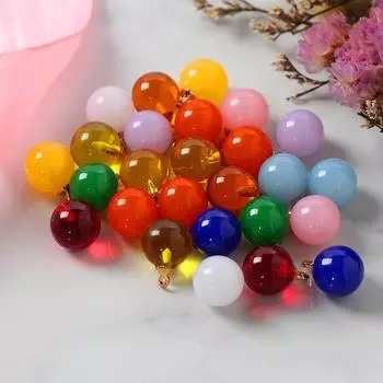 Имитация нефрита, круглые бусины из смолы для ципао и детских рубашек