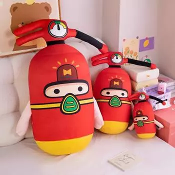 Имитация огнетушителя, плюшевая игрушка, мягкие красные подушки, бутылка закиси азота, подушка, подголовник, спинка для домашнего декора 30cm красный