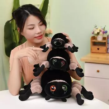 Имитация паука плюшевая игрушка милая пародия тарантул кукла насекомое кукла Хэллоуин забавный дисплей для мальчиков и девочек подарки 20CM фиолетовый