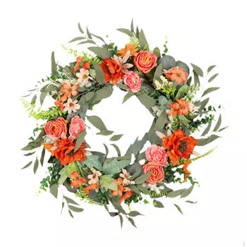 Имитация пиона венок цветок искусственный 45 см новинка домашний декор гирлянда входная дверь