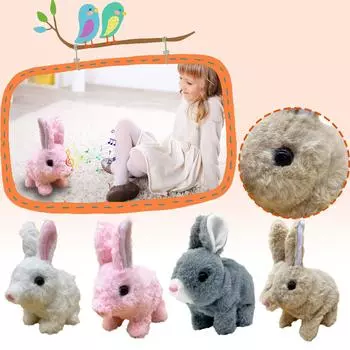 Имитация плюшевого питомца, электрическая игрушка для маленьких детей, которая может прыгать и лаять, игровой домик для питомцев, электрическая игрушка One Size коричневый