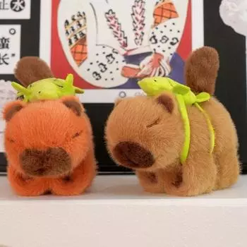 Имитация плюшевой куклы, браслет для пощечины, виляющий хвостом, капибара, плюшевый браслет на запястье, подарок на день рождения коричневый