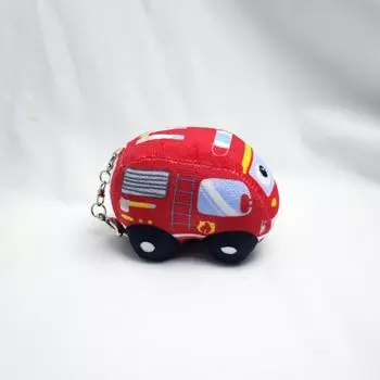 Имитация Пожарная машина Скорая помощь Кукла Рюкзак Подвеска Полицейская машина Такси Плюшевый Брелок Детский подарок 10cm красный
