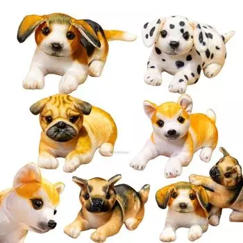 Имитация позы лежа на животе, печатная собака, плюшевые куклы, животные, игрушки, забавные хаски, пятнистый шарпей, акита, высококачественные подарки на день рождения about sit 20cm