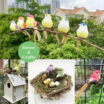 Имитация птиц, искусственная пена, животное, имитация перьев, модели птиц, сделай сам, свадьба, дом, сад, украшение, украшение, гостиная, декор
